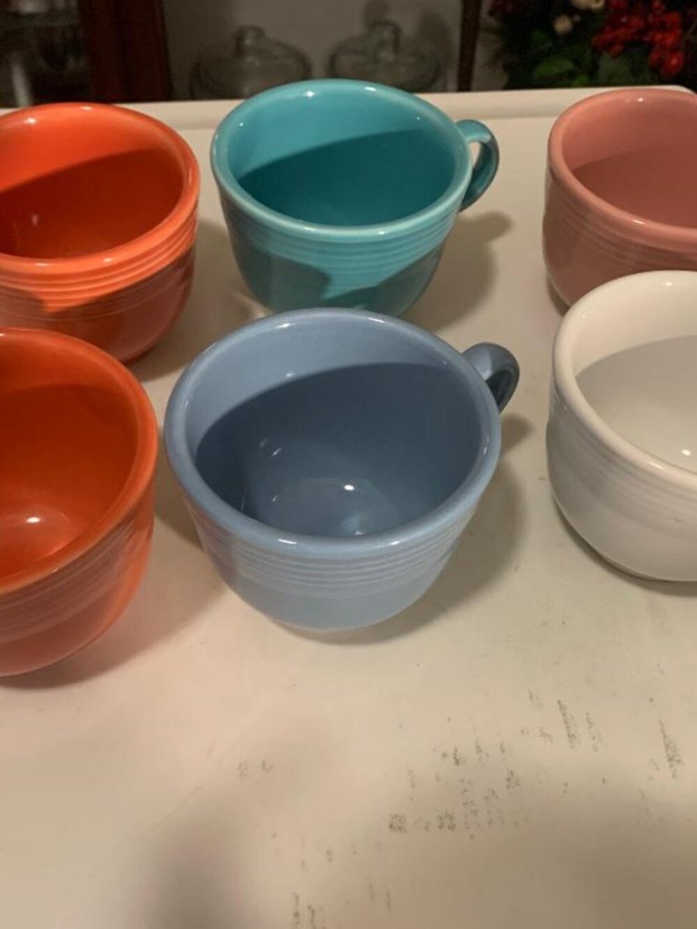 Vintage Fiestaware Colorful Coffee Mug Cup Set 6 Homer Laughlin